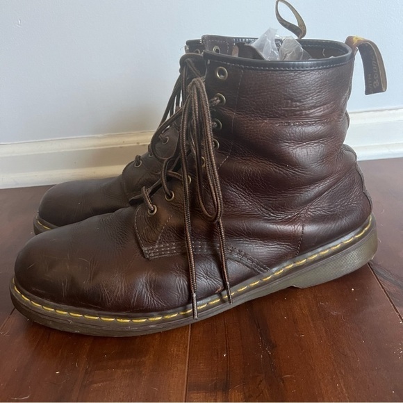 Martens brown leather eye lace up boots 14 men's